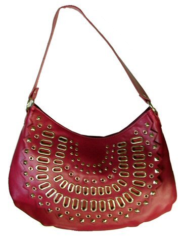 Handbags with Front Studs and Grommets Design