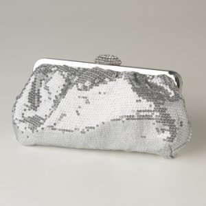 Silver Sequin & Rhinestone Evening Bag 320