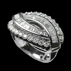 1.44 Cts. Diamond 18k White Gold Ring