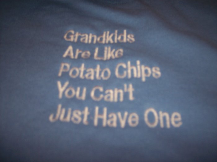 Grandpa Grandma T shirt Custom Embroidered NWOT