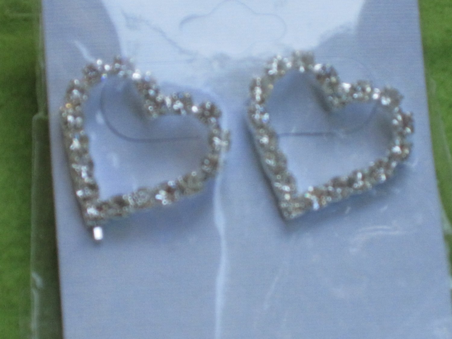 crystal heart earrings