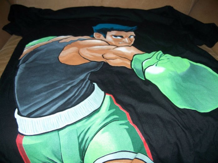 Retro Style PUNCH - OUT Video Game Shirt Black Size L