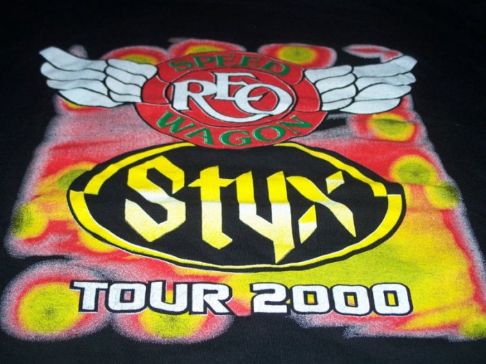 2000 Styx and REO Speedwagon Tour Shirt Size L