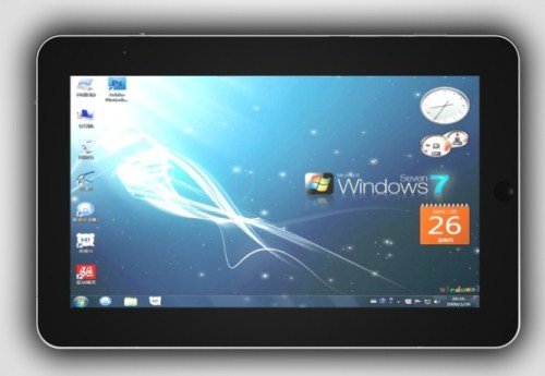 10 Inch Super Slime Windows 7 Tablet PC with Multi-Touch Screen, 1.66GHz CPU, Webcam