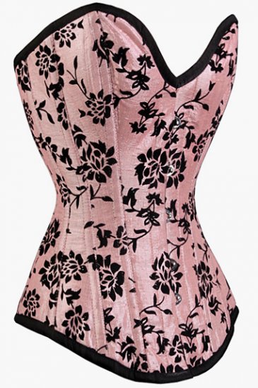 Sexy Stretch Satin Floral Corset Sz XXXL-Code: AM2704