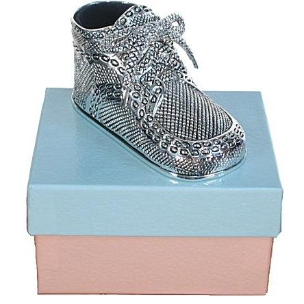Silver Treasures - Silver Baby Shoe Engravable Keepsake