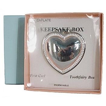Silver Treasures - First Lock/Tooth Fairy Engravable Keepsake Box