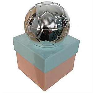 Silver Treasures - Silver Soccer Bank Engravable Keepsake