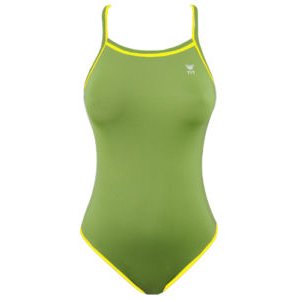 TYR Double Binding Reversible Swimsuit (Yellow & Green) Girl Size: 26