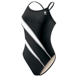 TYR Team Lightning Girl Swimsuit (Black & White) Size: 24