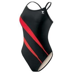 TYR Team Lightning Girl Swimsuit (Black & Red) Size: 26
