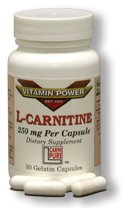 L-CARNITINE 250 mg Capsules 100 Count