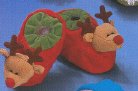 Russ Berrie Warm and Toasty Reindeer Baby Booties FREE USA SHIPPING!