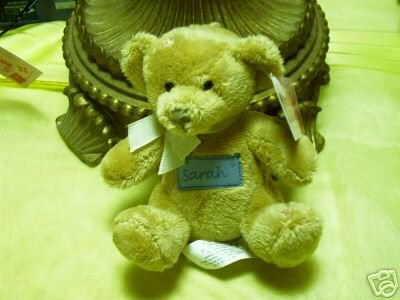 Russ Berrie With Love Bears Clip On - Personalized - Sarah FREE USA SHIPPING!
