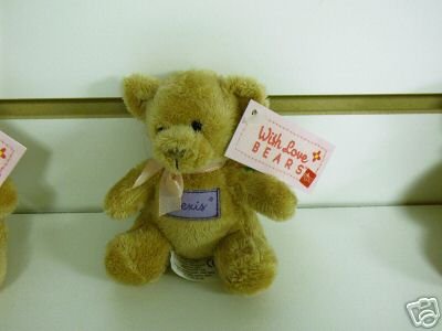 Russ Berrie With Love Bears Clip On - Personalized - Alexis FREE USA SHIPPING!