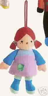 Russ Berrie Santa's Toyland Christmas Ornament - Plush Rag Doll FREE USA SHIPPING