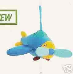 Russ Berrie Santa's Toyland Christmas Ornament - Plush Airplane FREE USA SHIPPING!