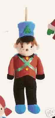 Russ Berrie Santa's Toyland Christmas Ornament - Plush Toy Soldier FREE USA SHIPPING!