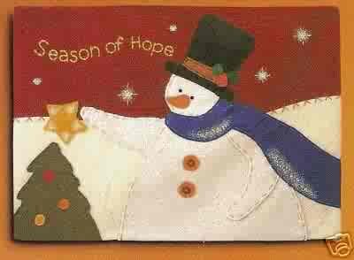 Russ Berrie Christmas - Moments of Wonder Snowman Large Wall Hanging FREE USA SHIPPING!