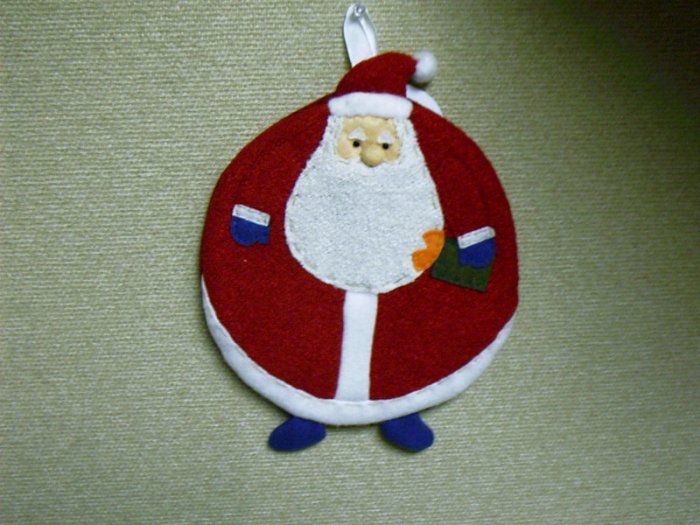 Russ Berrie Christmas - Moments of Wonder Santa Round Hot Pad FREE USA SHIPPING