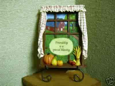 Russ Berrie Autumn Settings Collection Plaque with Stand - Friendship - FREE USA SHIPPING!!