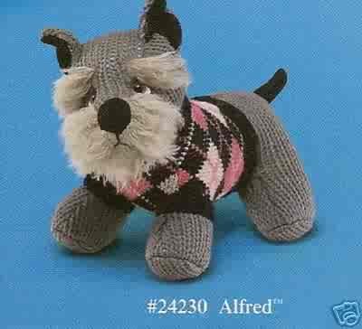 Russ Berrie Debonair Dogs Collection - Alfred Schnauzer Small