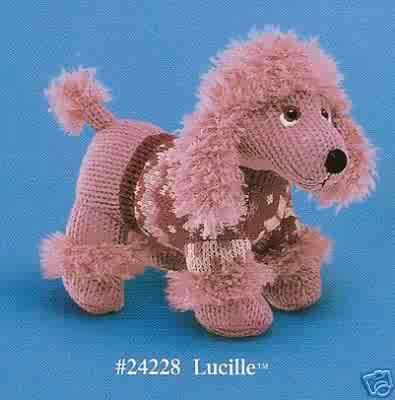 Russ Berrie Debonair Dogs Collection - Lucille Pink Poodle Small