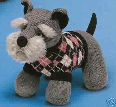 Russ Berrie Debonair Dogs Collection - Alfred Schnauzer Large