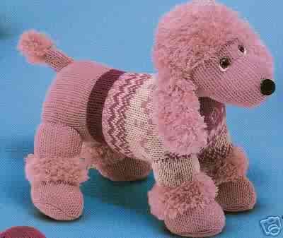 Russ Berrie Debonair Dogs Collection - Lucille Pink Poodle Large