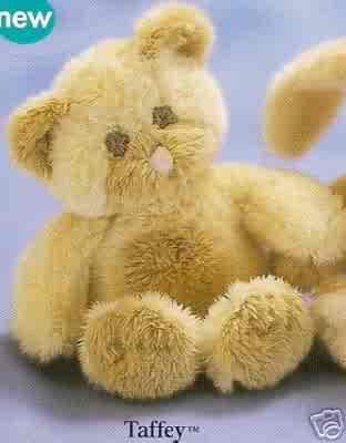 Russ Berrie Baby Collection - Taffey Patchwork Teddy Bear Mini Squeaker FREE USA SHIPPING!