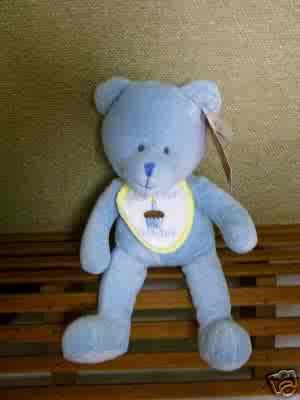 Russ Berrie Baby Collection - First Birthday Bear - Blue FREE USA SHIPPING!