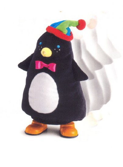 Russ Berrie Christmas - Santa's Toyland Musical Walking Penguin FREE USA SHIPPING!