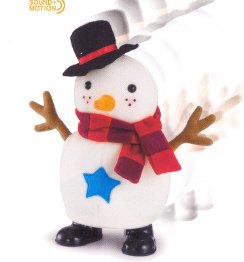 Russ Berrie Christmas - Santa's Toyland Musical Walking Snowman FREE USA SHIPPING