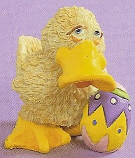 Russ Easter Farm by Doug Harris - Duck Standing with Easter Egg - FREE USA SHIPPING!!!