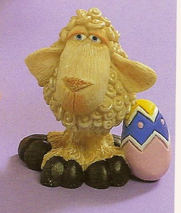 Russ Easter Farm by Doug Harris -Sheep with Easter Egg - FREE USA SHIPPING!!!