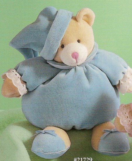 Russ Berrie Baby Plush Collection - Peanut Rattle Bear - Blue