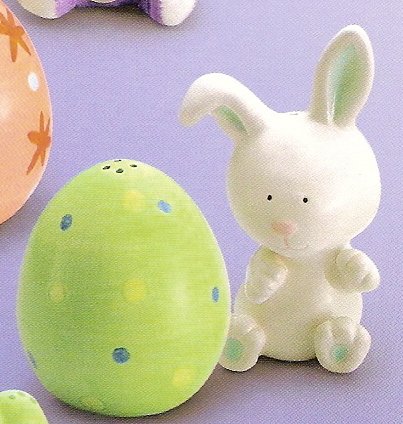 Russ Berrie Welcome Friends Easter Salt & Pepper Shakers - Bunny - FREE USA SHIPPING!!!
