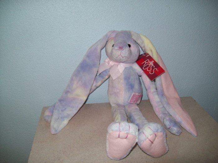 Russ Berrie Easter & Spring - Kimbo the Long Earred Bunny - Purple Parfait FREE USA SHIPPING!