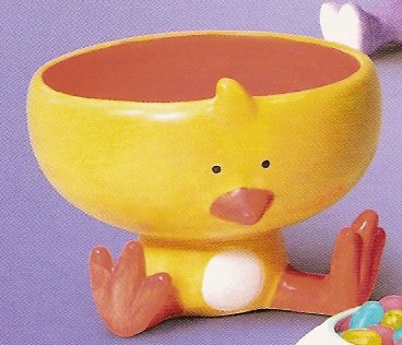 Russ Berrie Welcome Friends Easter Bowl - Yellow Chick - FREE USA SHIPPING!!!