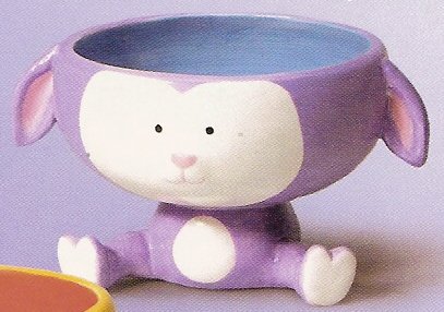 Russ Berrie Welcome Friends Easter Bowl - Purple Lamb - FREE USA SHIPPING!!!