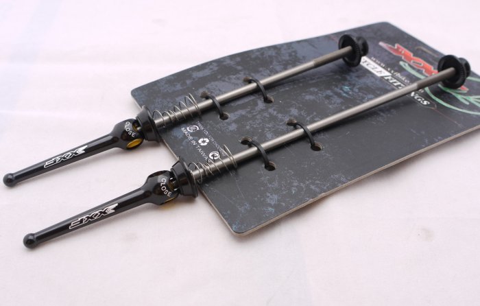 Titanium Quick Release Skewer SET TI AXLE 44g PAIR BLACK FREE SHIPPING