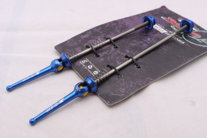 Titanium Quick Release Skewer SET TI AXLE 44g PAIR BLUE FREE SHIPPING