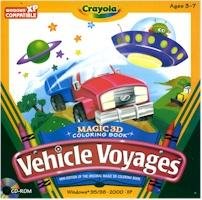 Crayola Vehicle Voyages 3D Coloring Book PC-CD Graphics Ages 3-7 Win XP