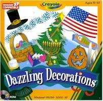 Crayola Dazzling Decorations PC-CD Graphics Ages 5-10 Win XP