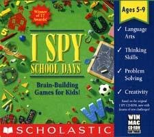 I Spy School Days Thinking Games PC-CD Ages 5-9 Win/ Mac
