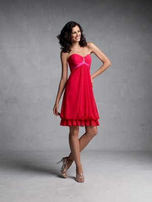 Ruffled Hem Sweetheat Strapless Short Wedding Dress ST0007
