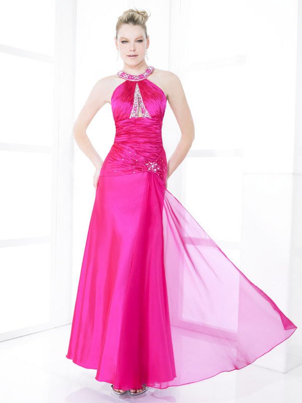 Skillfully Wraped High Neck Hollow-back Wedding Dress DS0003