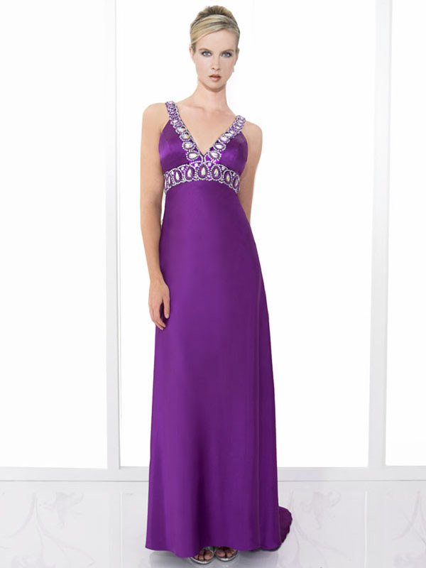 Nice Beaded Spaghetti Strap V-neck Wedding Dress DS0005