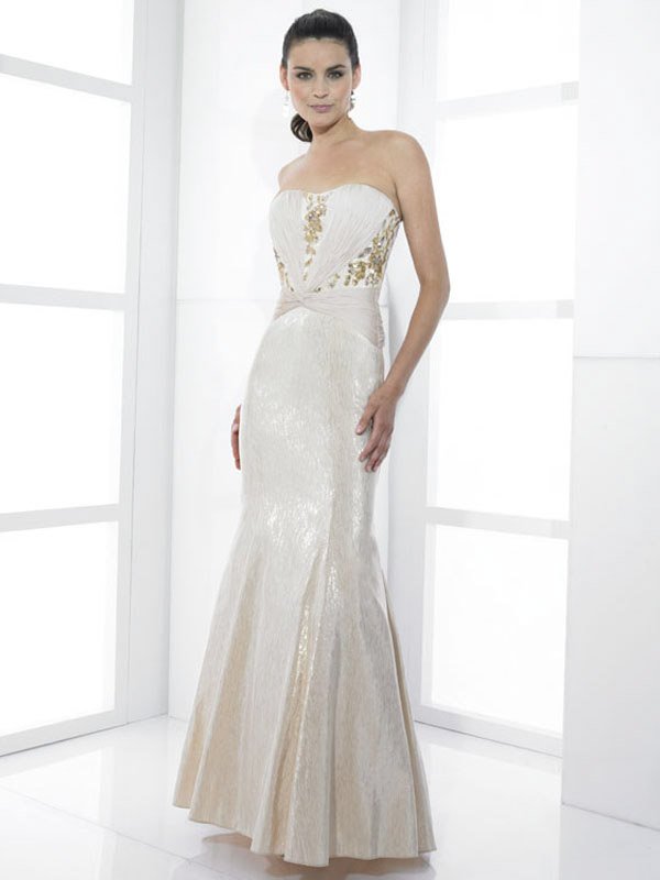Nice Beaded Strapless Mermaid Wedding Dress DS0010