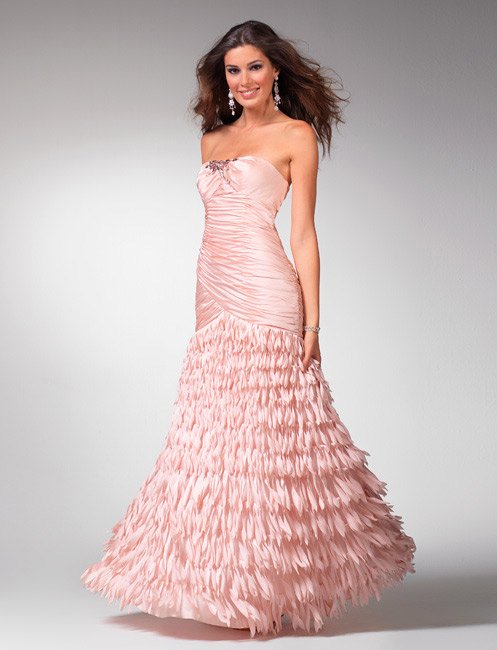 Leaves Skirt Strapless Hollow-back Wedding Dress DS0017